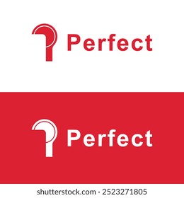 Design-Vorlagenelemente für P-Buchstaben-Logos. Modernes Logo für abstrakte digitale Buchstaben. Vektorgrafik.
