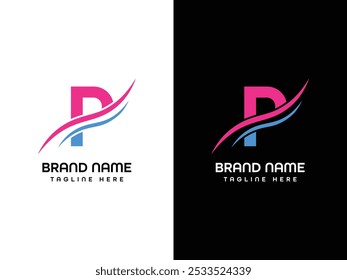 Plantilla de diseño de logotipo de letra P