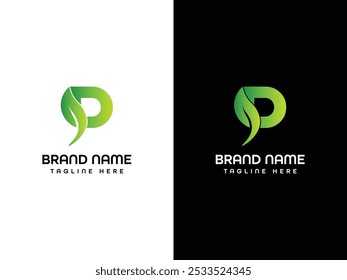 Plantilla de diseño de logotipo de letra P