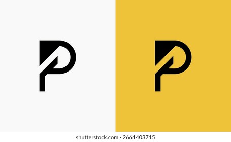 Ícone de modelo de design de logotipo de letra P
