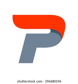 P letter logo design template. Fast speed vector unusual letter. Vector design template elements for your application or company.