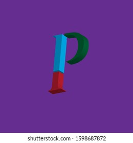 P letter logo design with vector file various type