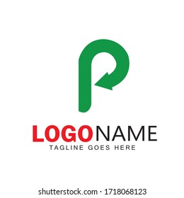 Letra P Diseño de logotipos y arte vectorial para impresión 