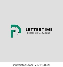 Plantilla de vector de diseño de logotipo de letra P 