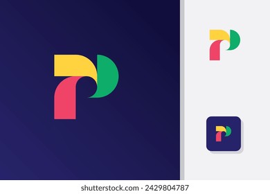 p letter logo design vector template