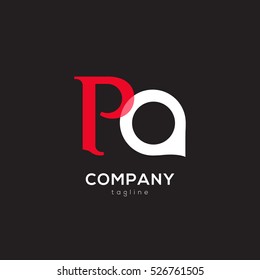 P & A Letter logo design vector element
