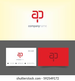 A & P Letter logo design vector element
