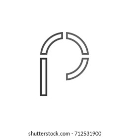 P letter logo design vector