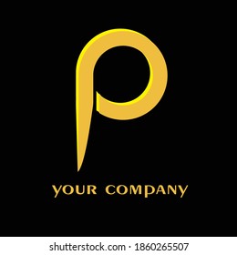 p letter logo editable eps file