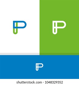 P letter logo element for your business.