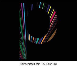 vector de elementos de logotipo de letra p