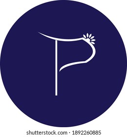 P Letter Logo - P Letter with Flower Logo Template 