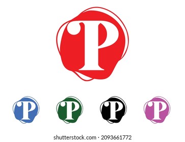 logotipo de letra P y plantilla de diseño de iconos