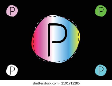 P letter logo and icon design template
