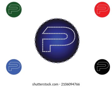 P letter logo and icon design template