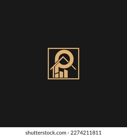 P letter logo icon of a home. Real estate house design for company and business 
