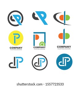 p letter logo icon illustration vector design