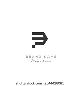P Letra logo icono Vector diseño moderno. Diseño moderno de la Ilustración vectorial del icono del logotipo de P. Adecuado para cualquier empresa.