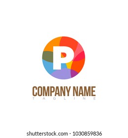 P LETTER LOGO MODERN TEMPLATE