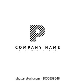 P LETTER LOGO MODERN TEMPLATE