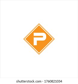 P letter logo monochrome design