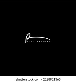 Logotipo de letra P, logotipo de la letra P monograma, logotipo de las letras escritas a mano P