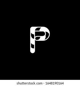P letter logo with nice black background.P letter icon.P letter design.