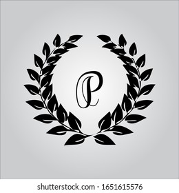 P-Brief-Logo mit schönem weißem Hintergrund.P-Brief-Symbol.P-Briefdesign.