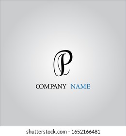Logotipo de letra P con un bonito fondo blanco.Icono de letra P.
