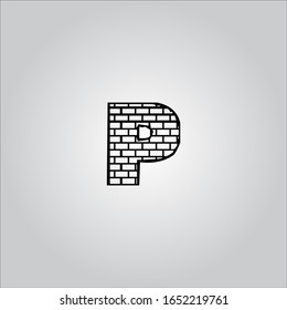 P letter logo with nice white background.P letter icon.P letter design.
