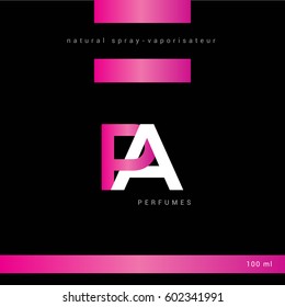 P & A Letter logo with Packaging design vector template