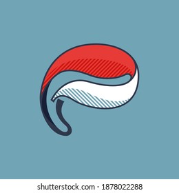 P letter logo with shadow lines effect. Premium victorian script typeface for sport team identity, luxury headlines, university posters, premium diploma, etc.