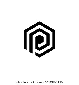 p letter logo simple abstract and clean