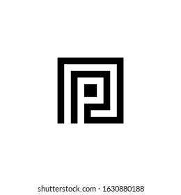 p letter logo simple abstract and clean
