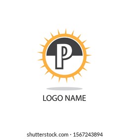 P letter logo symbol modern business