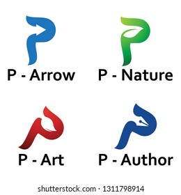 P - Letter Logo Symbol in Several Concepts