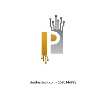 P letter logo or symbol template design