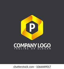 P LETTER LOGO TEMPLATE