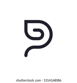 P letter logo template
