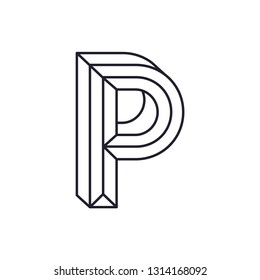 P letter logo template