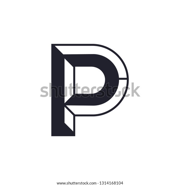 P Letter Logo Template Stock Vector (Royalty Free) 1314168104 ...