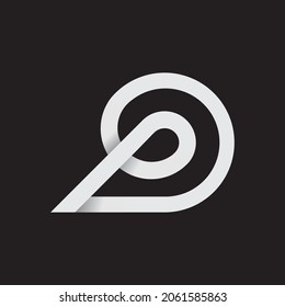 PLANTILLA DE LOGOTIPO DE LETRA P, DISEÑO DE ICONOS DE LOGOTIPO DE LETRA D