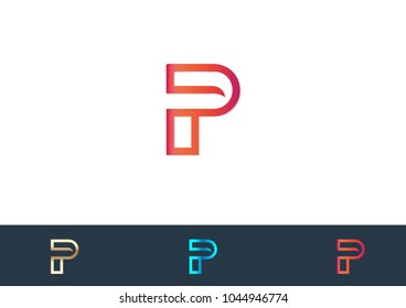 P Letter Logo Template Design 