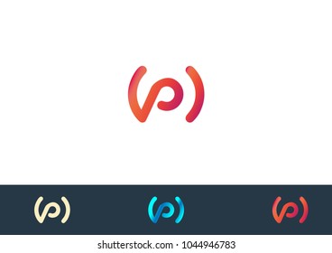 P Letter Logo Template Design 