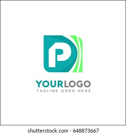P letter logo template. Design vector wave square icon. You can use in the buildings, awards, apartments, hotel and other organization concept of pattern.