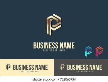 P Letter Logo Template Design Vector