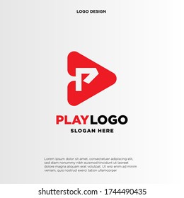 P letter logo in the triangle shape, font icon, Vector design template elements for your application or company identity.
