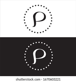 Diseño vectorial de logotipo de letra P