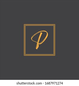 Diseño vectorial de logotipo de letra P