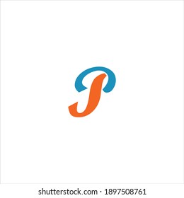 P letter logo vector design on white color background. p icon